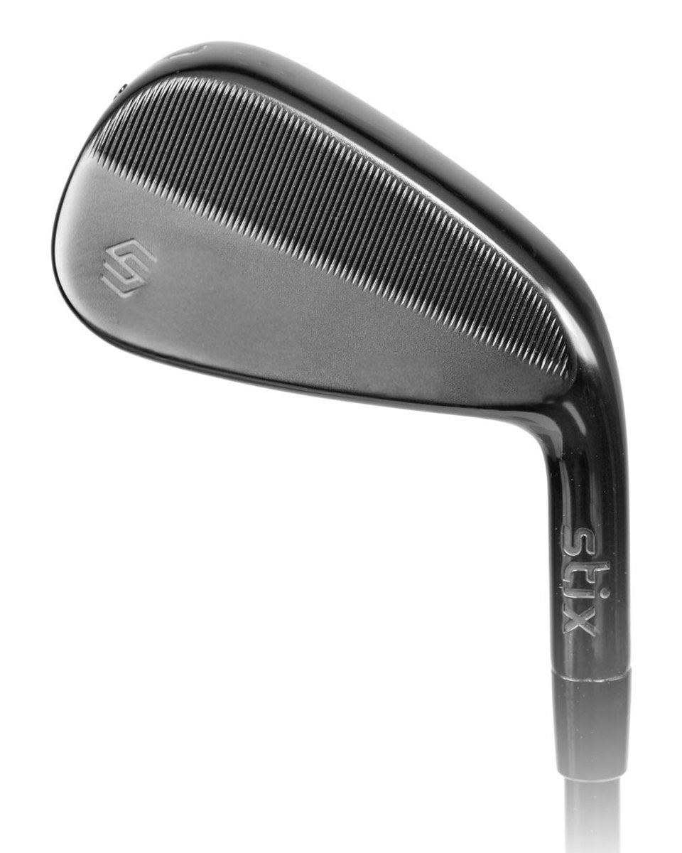 The back of a black Compete iron, with a single S mark