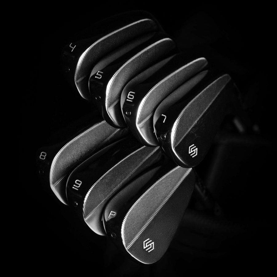 Compete iron set, 4-iron to PW, on black