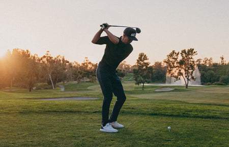 golfer hitting a fade