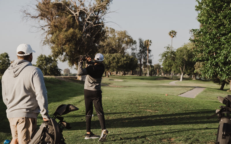 golfers on a par 3 course