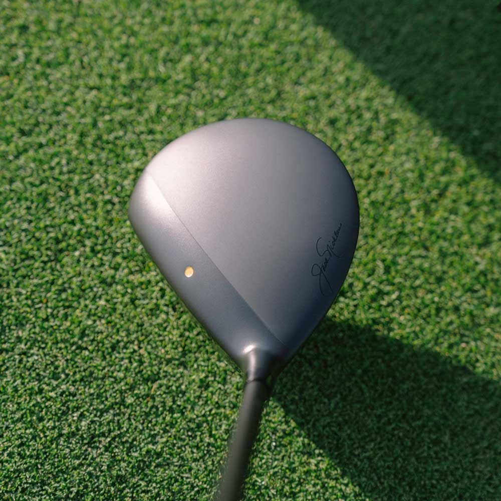 Nicklaus Essentials 10 detail — matte black driver and Nicklaus signature
