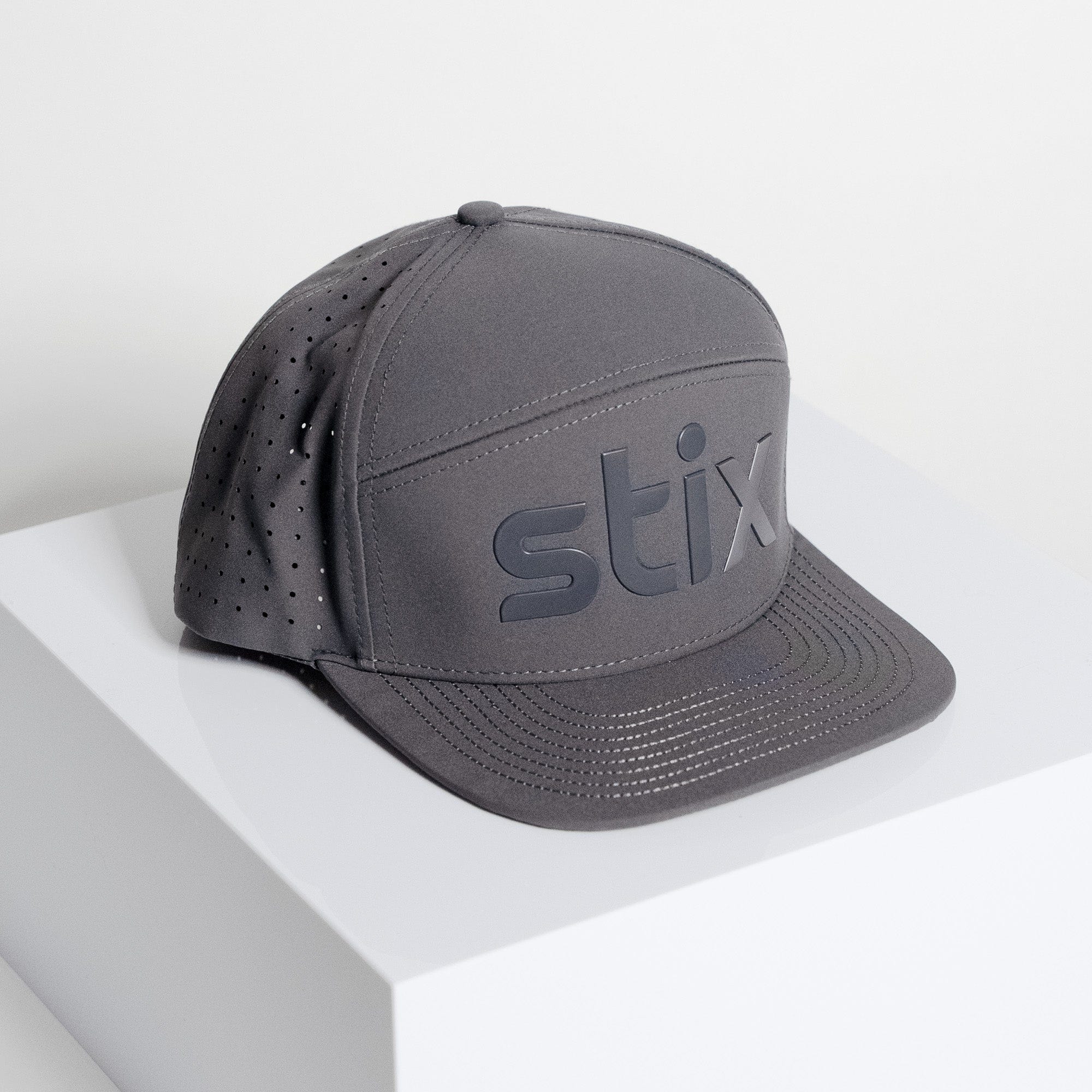 Stix Golf Apparel Gray Performance 6-Panel Hat - Stix