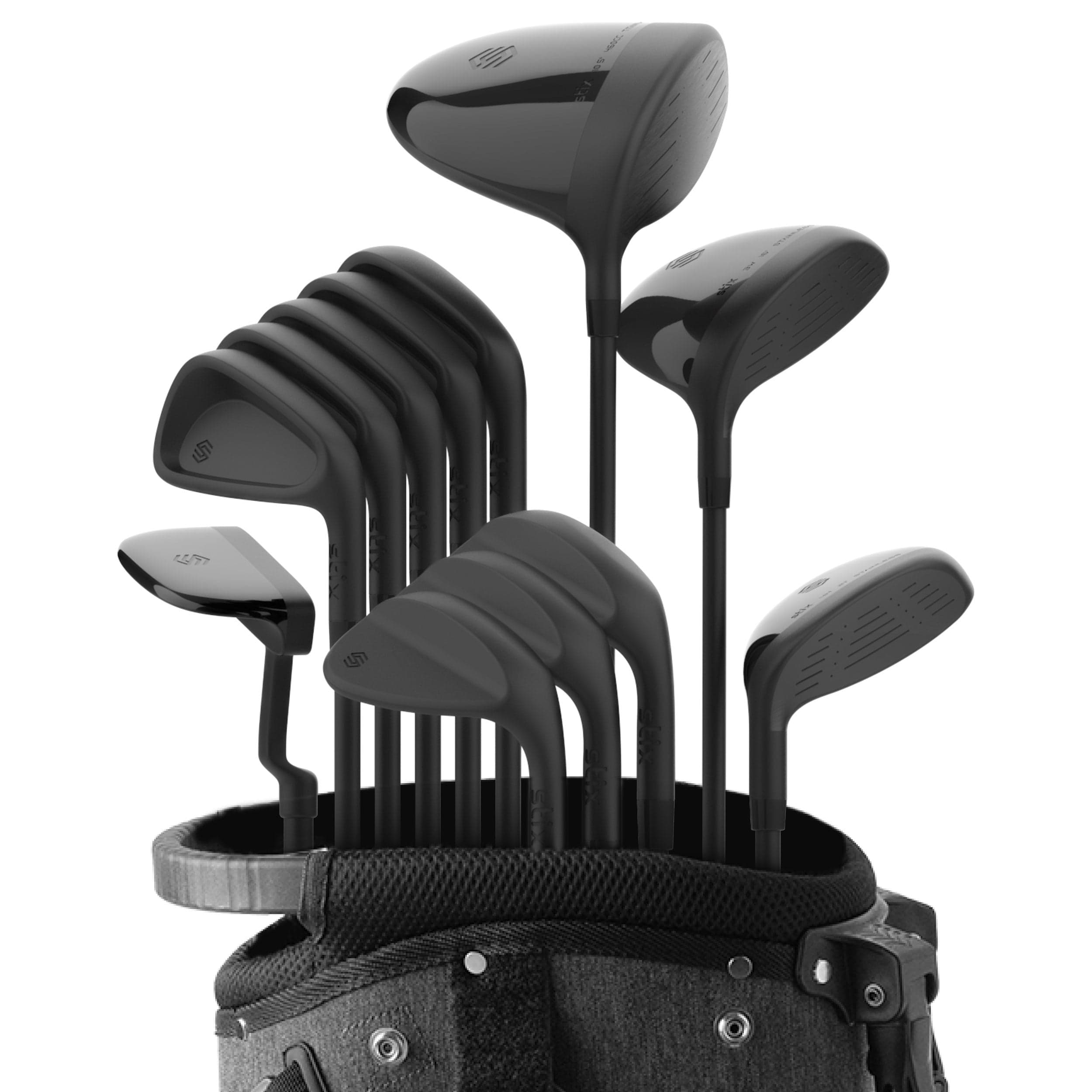 All Black 12 Club Golf Set - The Complete Set