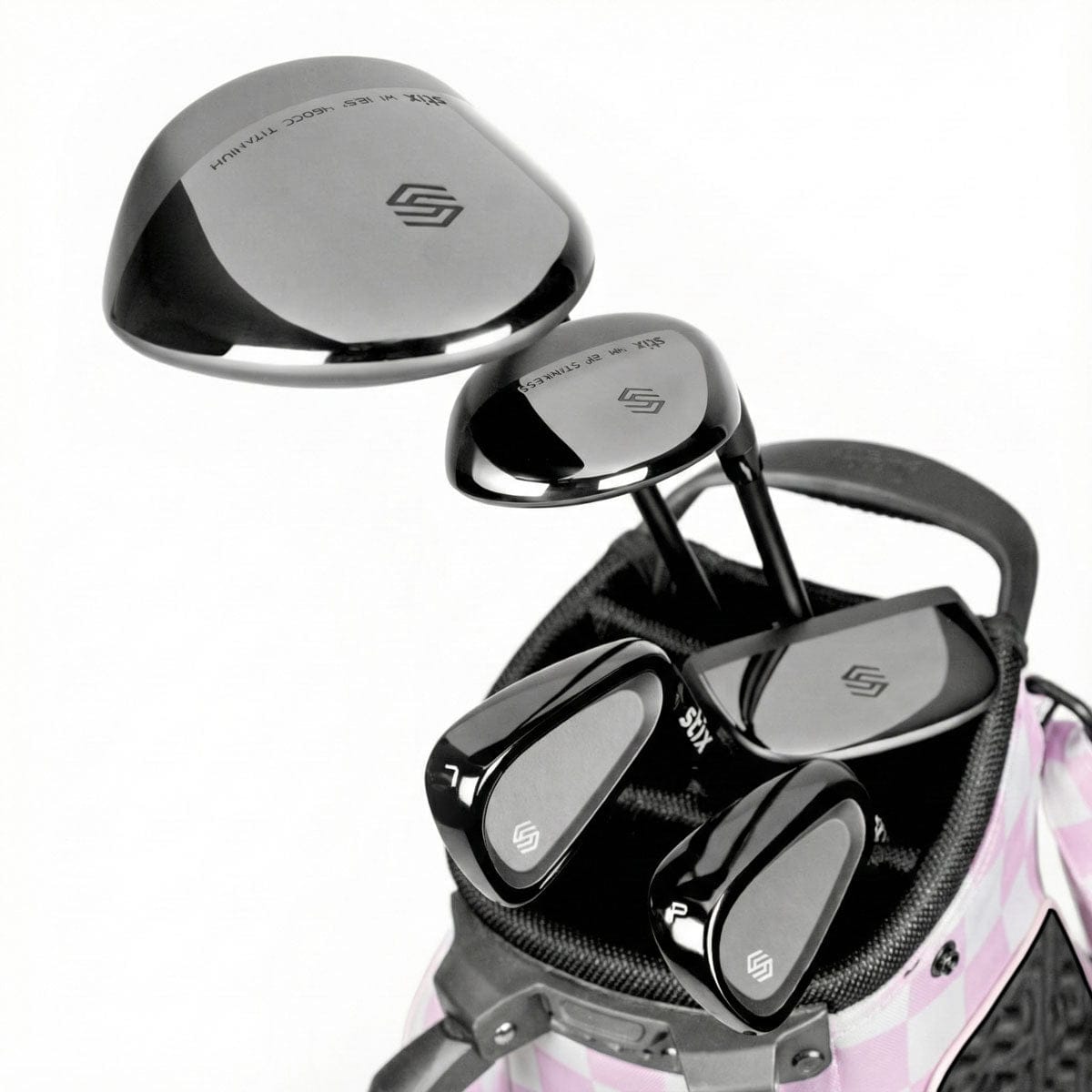 Stix Golf Junior 5-Club Golf Set Pink/White Bag