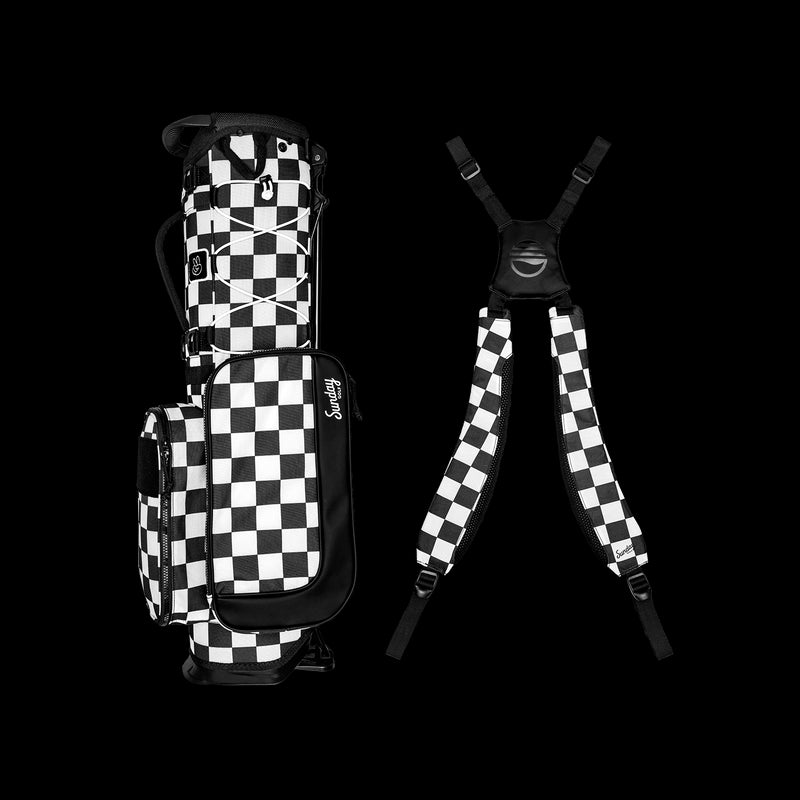 Sunday Golf Golf Bag Sunday Golf Junior Bag Black/White Checker