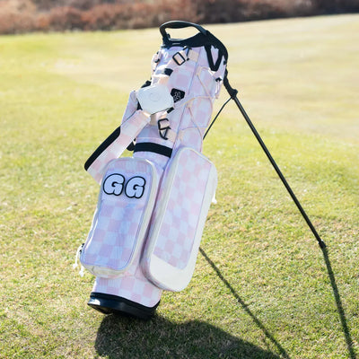 Sunday Golf Golf Bag Sunday Golf Junior Bag Pink/White Checker