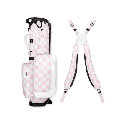 Sunday Golf Golf Bag Sunday Golf Junior Bag Pink/White Checker