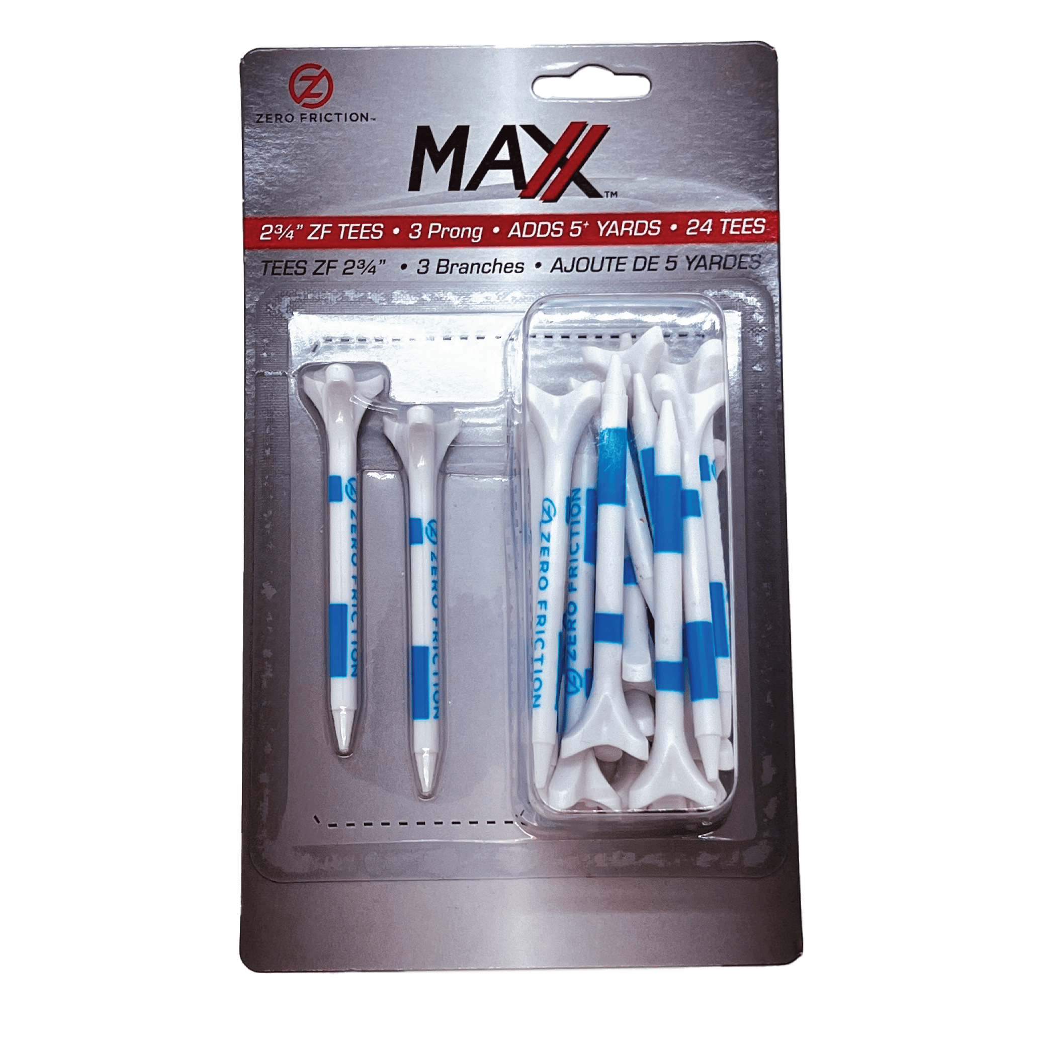 Zero Friction Tees 2 3/4 inch / White ZFT Maxx Tees-4 prong